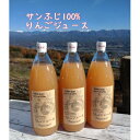 【ふるさと納税】サンふじ100%りんごジュース(1L×3本)【配送不可地域：離島】
