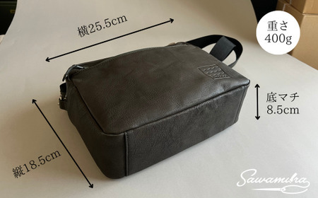 【オレンジ】 箱型ショルダー ヌメゴート 山羊革 ショルダーバッグ バッグ 鞄 ショルダーバッグ プレゼント ギフト ショルダーバッグ