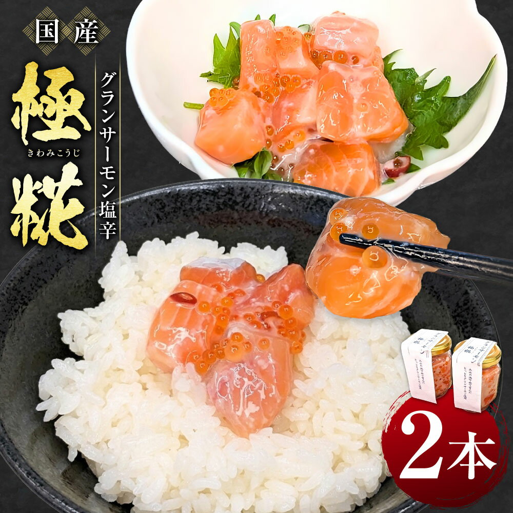 【ふるさと納税】国産 グランサーモン塩辛「極糀」 2本 サーモン×麹×いくら 無添加 仕上げ 計220g（110g×2本） 琴浦グランサーモン トラウトサーモン サーモン 鮭 シャケ さけ サケ おかず ごはんのお供 ご飯のお供 お酒のお供 おつまみ 冷凍 兵庫県 新温泉町 送料無料