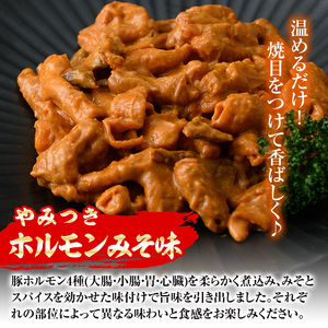 i489 《業務用・訳あり》やみつきホルモンみそ味(計3kg・1kg×3P)みそとスパイスで味付けした豚ホルモン！【ナンチク】