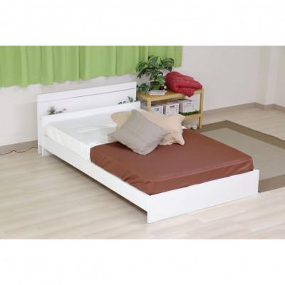 ふるさと納税 知立市 【組立付き】285セミシングルベッド(ホワイト)ポケットコイルマットレス付(1401)