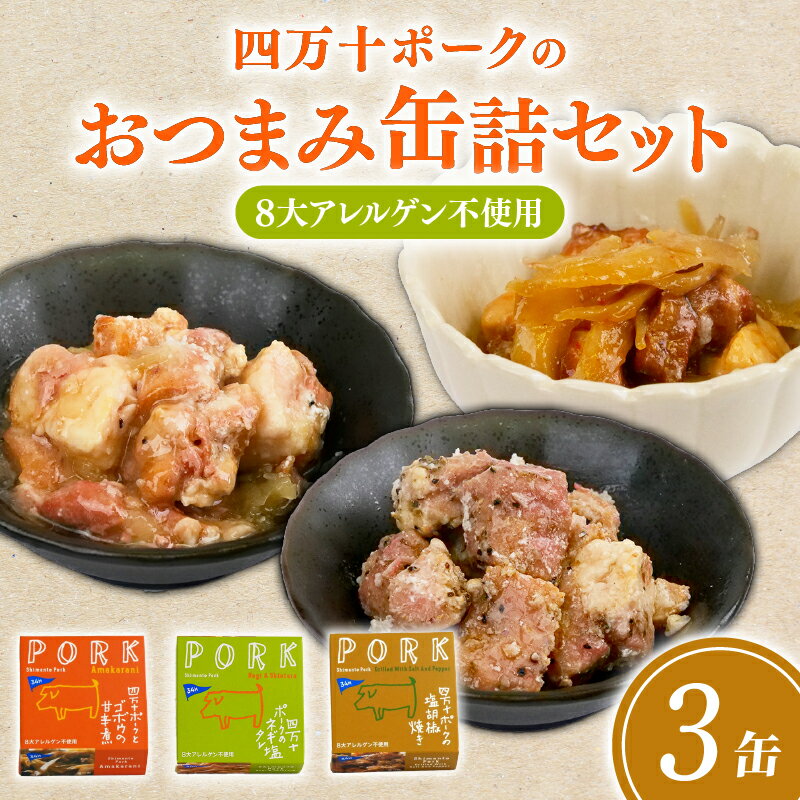【ふるさと納税】ブランド豚 四万十ポーク おつまみ 缶詰 3缶 セット 3種×各1缶 豚肉 豚 おかず プレゼント ギフト 贈答用 贈り物 お中元 お歳暮 肉 ポーク 酒の肴 日常食 ご褒美 惣菜 アレンジ 高級 缶詰め かんづめ 詰め合わせ ふるさと納税缶詰