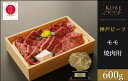 【ふるさと納税】神戸ビーフ　赤身モモ焼肉（600g）　【 お肉 神戸牛 牛肉 焼肉 バーベキュー BBQ 冷凍 種類別 モモ 】