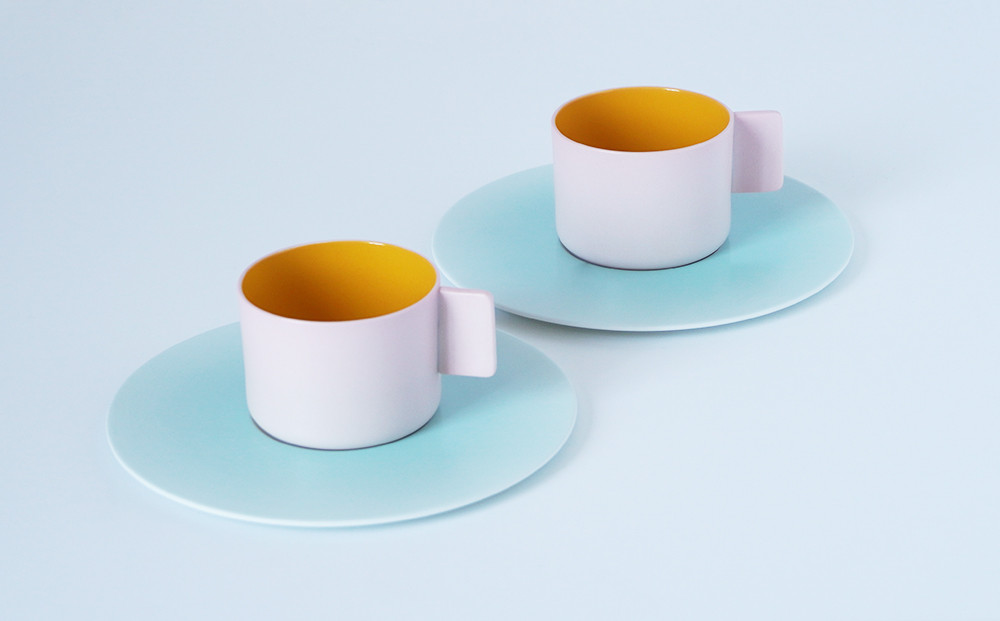 
【有田焼 1616/arita japan】S&B CoffeCup LightPink 2個セット
