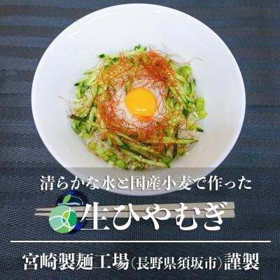 ふるさと納税 長野県 長野県　須坂市生ひやむぎ×5袋(10食)　木島平村野沢菜漬バケツ×1個(約1.5kg)　セット