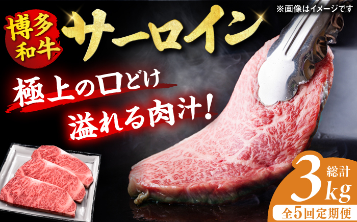 
【全5回定期便】博多和牛 サーロイン ステーキ 200g×3枚 牛肉 ステーキ お歳暮 お中元 贈答用 サーロイン 赤身 父の日 母の日 敬老の日 国産 和牛 広川町 / 久田精肉店株式会社 [AFBV010]
