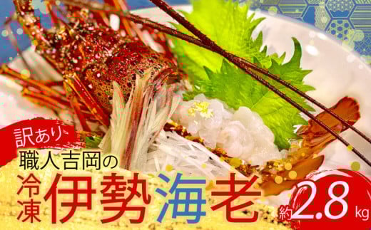 【訳あり】 職人吉岡 の 冷凍 伊勢海老 約 2.8kg 以上 【 サイズ混合 えび エビ いせえび 鮮魚 イセエビ 海鮮 魚介 刺身 焼き物 汁物 ギフト 贈答 贈り物 祝い 歳暮 中元 天然 海の幸 高知県 須崎市 】 IKY055 【高知県】