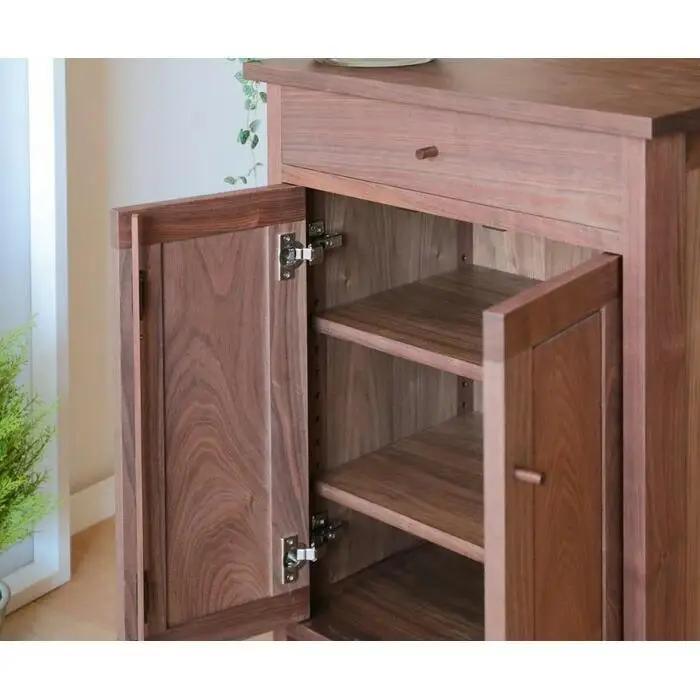 旭川家具　山室家具製作所　プロトNo.621キャビネット60　ウォールナット 【 国産 無垢 インテリア 木製 収納 ナチュラル キャビネット チェスト リビング ダイニング 北海道 】 _01966