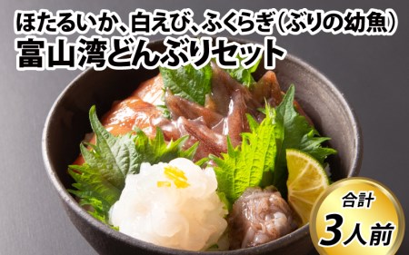 富山湾どんぶりセット 約３人前 【数量限定】