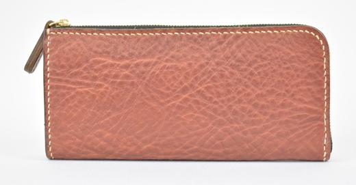 栃木レザー使用｜やわらか本革Lジップ長財布｜Lzip wallet 02｜チョコ｜minca（全5色）