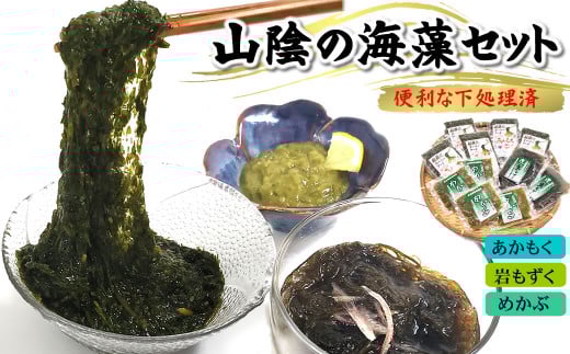 兵庫県新温泉町　山陰の海藻3種詰合せ(あかもく、岩もずく、めかぶの3種入)
