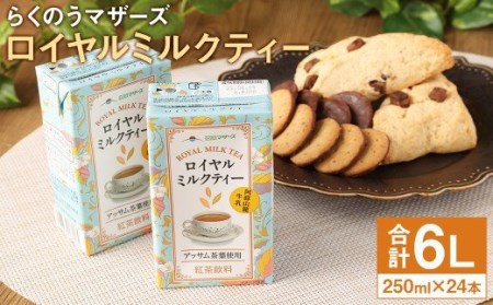 常温保存可能 ロイヤルミルクティー 250ml × 24本 1ケース 合同会社たべたせいか《30日以内に出荷予定(土日祝除く)》熊本県 菊池市 紅茶 ミルクティー らくのうマザーズ ドリンク 飲み物 飲料 セット 紙パック 常温保存可能 ロングライフ 熊本県産