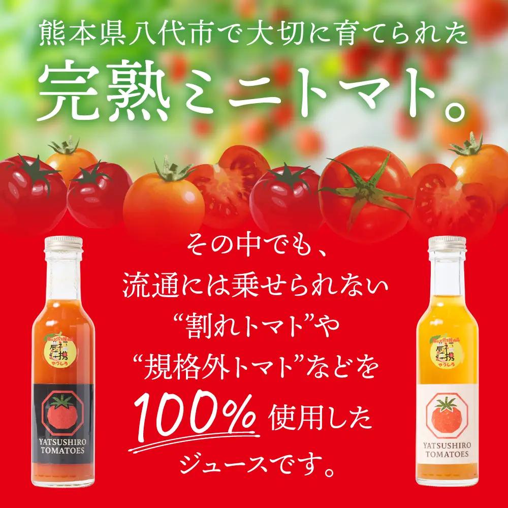 八代産完熟ミニとまとジュース 180ml（赤・白） 2本セット ミニトマト ジュース