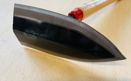 千代高龍　両刃草削り鎌140mm　鋼付　赤口 ガーデニング　農業　除草 