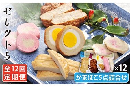 【12回定期便】セレクト5 五島 かまぼこ 5点 詰め合わせ【しまおう】[PAY033]  SDGs ねりもの 練り物 練物 セット 蒲鉾