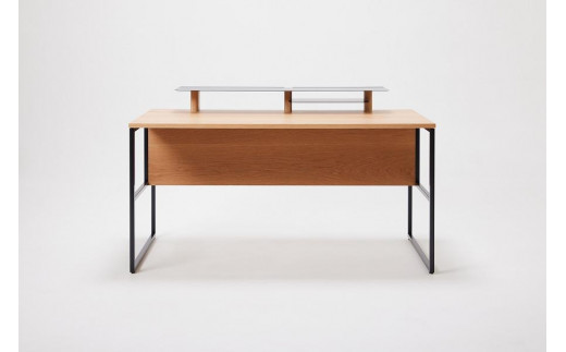 
            パソコンデスク リモートワーク オーク 120 シェルフ大付 WAAKstation2OK 1207 shelf
          