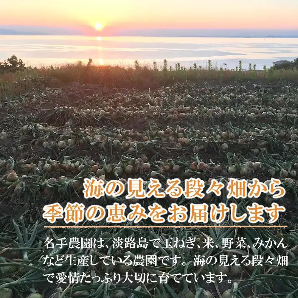名手農園の淡路島特産玉ねぎ(5kg)とお米(3kg)