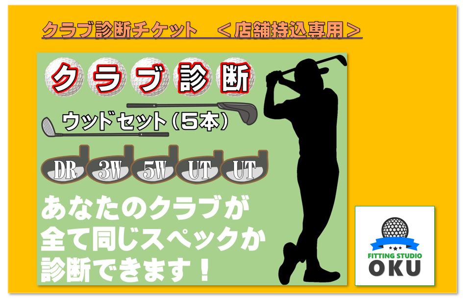 【ふるさと納税】ゴルフクラブ 診断チケット 店舗お持ち込み専用 ウッドセット (5本)（ウッド・UT含む5本迄） | 店舗持込 ゴルフ工房 FITTING STUDIO OKU 君津市 きみつ 千葉県