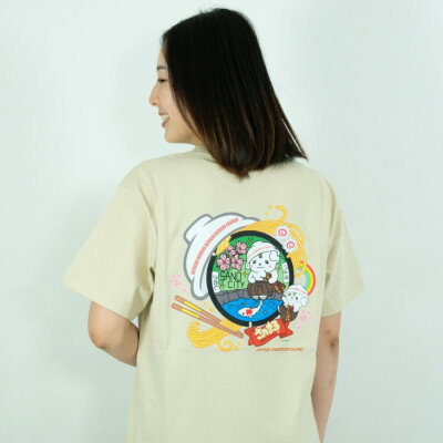 【ふるさと納税】佐野市 マンホールTシャツ(さのまる)サンドベージュ Mサイズ【1534686】