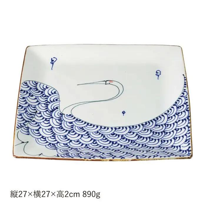 【波佐見焼】kotohogi 正角皿 大鶴 食器 皿 【西海陶器】 [OA107] 波佐見焼
