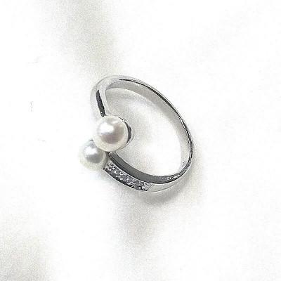 ふるさと納税 伊勢市 リング・ツイン(淡水本真珠・ボタン)SV製　1922 |  | 01