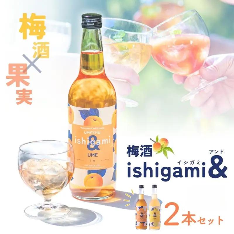 梅酒ishigami&（イシガミアンド）うめ ゆず 2本セット / 田辺市 梅干し 梅干 梅 うめ 梅ジュース 炭酸割り 紀州産 南高梅 完熟梅 フルーツ ゆず【isg038-3】