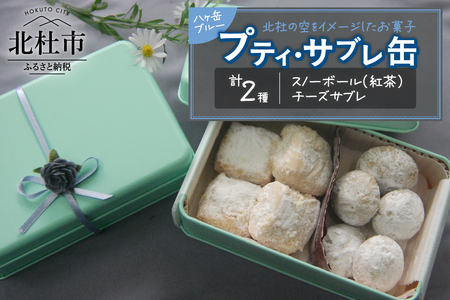 プティ・サブレ缶『八ヶ岳ブルー』サブレ 焼き菓子 ビスケット 詰合せ セット 9個入り スノーボール チーズサブレ 紅茶 アーモンド チーズ ギフト スイーツ お菓子 洋菓子 贈答品 プレゼント バレンタイン チョコ以外 ホワイトデー お返し [h263]