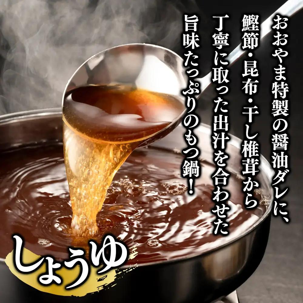 DK-008_博多もつ鍋おおやま　もつ鍋しょうゆ味　2人前（もつ増量）