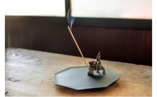 【高岡銅器】香立　玉獅子　Dish OCTA 高岡市 インテリア 雑貨 [№5616-1615]