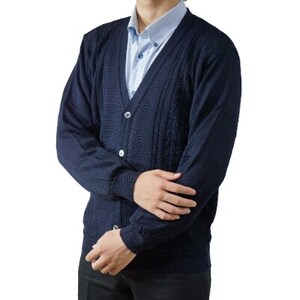 メンズニット カーディガン コン LL寸 15160【1219766】