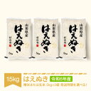 【ふるさと納税】 新米 米 15kg 5kg×3 はえぬき 精米 玄米 令和6年産 2024年産 山形県産 送料無料※沖縄・離島への配送不可