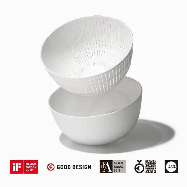 米とぎにも使える ザル ボウル グリーン ／ キッチン用品 調理器具 耐熱 電子レンジ対応 食洗機対応 ライクイット like-it 奈良県 葛城市【like023-1A】