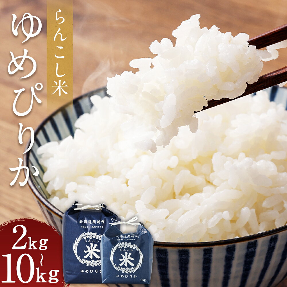 【ふるさと納税】＜選べる内容量＞＜令和7年産新米＞ らんこし米 ゆめぴりか 2kg/5kg/10kg お米 白米 精米 令和7年産 北海道産 送料無料 【2025年10月下旬～2026年9月下旬発送予定】