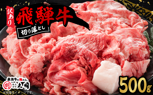【訳あり】飛騨牛　切り落とし(コマ切れ) 500g【配送不可地域：離島】【1725162】