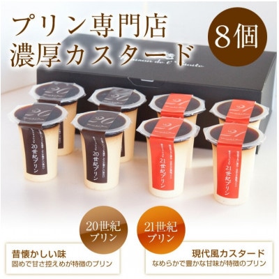 2種のカスタ-ドプリン  20世紀・21世紀プリン　8個セット【配送不可地域：離島】【1484791】