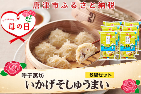 「母の日」呼子萬坊いかげそしゅうまい6粒×6袋セット＜GS-6＞ 呼子名物いかしゅうまい姉妹品 惣菜 ギフト用 贈り物用