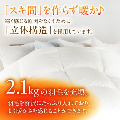 ふるさと納税 糸島市 【糸島羽毛ふとんクイーン】羽毛布団無地ダウン93%糸島市/株式会社三樹[AYM020] |  | 01