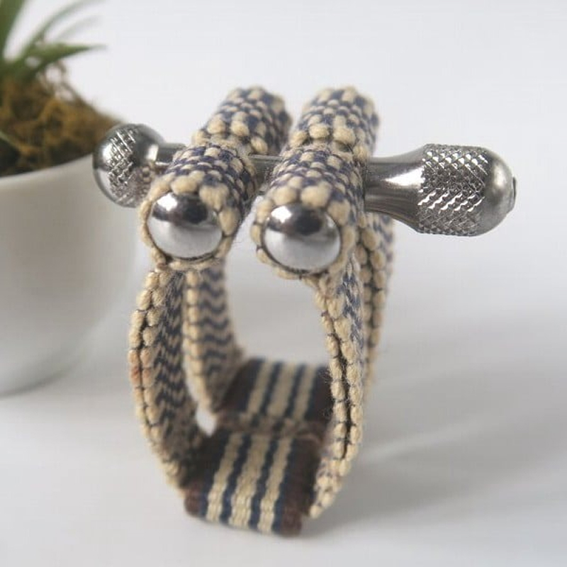 リガチャ【SANADA】 クラリネット用 リガチャ SANADA 選べる デザイン 市松 茶柄 ピンク 緑 緑茶 マウスピース チタンリング クラリネット 音質向上 音質改善 耐久性 着せ替え可能 洗濯可能 洗える 紐 ボルトナット 楽器アクセサリー 楽器パーツ 愛知県 小牧市 送料無料