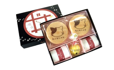 〈京の老舗〉かわいい和スイーツ「ねこもにゃか」3箱セット