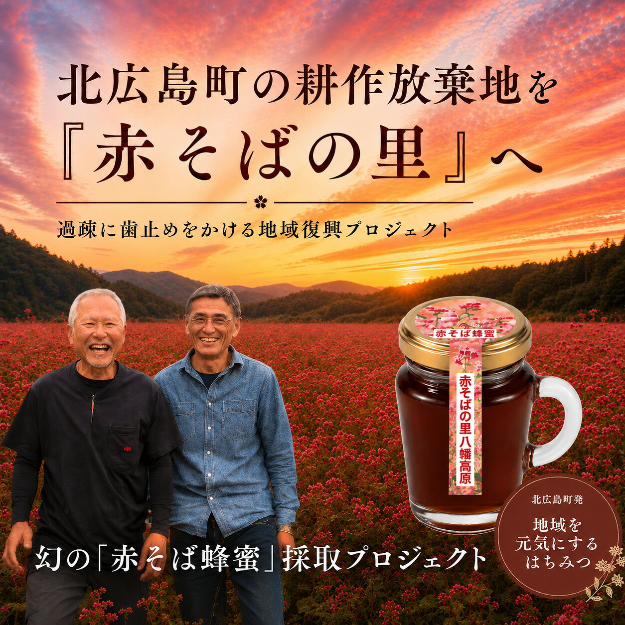 【ふるさと納税】■返礼品なし■ 八幡高原「赤そば蜂蜜」採取プロジェクトへの支援 耕作放棄地を「幻の蜂蜜」の生産拠点へ