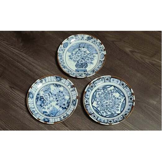 有田焼 渕錆藍椿縁紋様図 24cm 皿 ～華一園シリーズ～【西山錦華堂】食器 器 うつわ 皿 プレート ツバキ 椿 手描き 55000円 A55-146_イメージ5