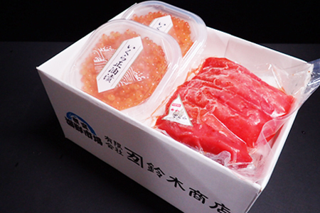 根室海鮮市場[直送]いくら醤油漬(鮭卵)70g×3P、辛子明太子550g A-28153【12月13日決済分まで年内配送】