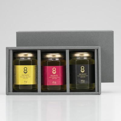 ふるさと納税 羽島市 珠玉の百花と早春の初搾りとクロガネモチ(はちみつ)各180g