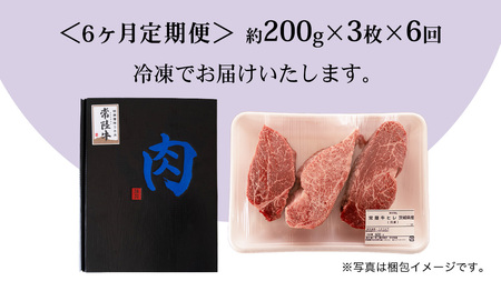 【 定期便 】 (6か月連続でお届け)『 常陸牛 』 ヒレステーキ 200g × 3枚 (茨城県共通返礼品) 牛肉 国産