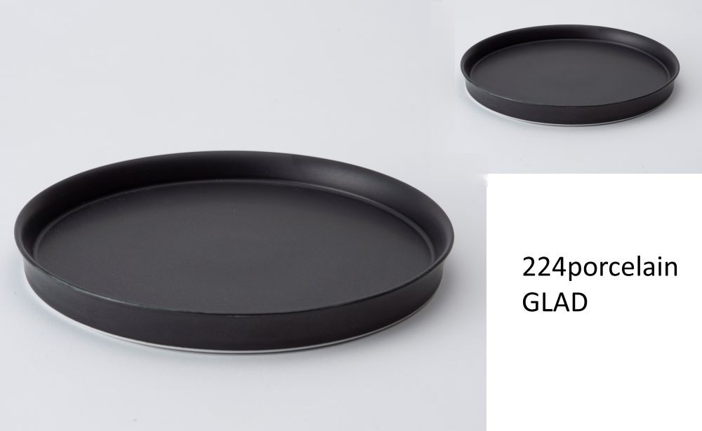 
                  GLAD　20ｃｍラウンドプレート2枚＜マットブラック＞【224porcelain】
                