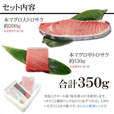 ふるさと納税 いわき市 【毎月定期便】本マグロ大トロ・中トロセット 真空包装 [計約350g]全12回 |  | 01