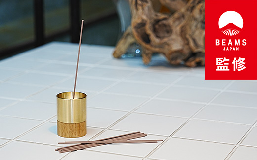 
＜BEAMS JAPAN監修＞真鍮削り出しによる香立て＜incense holder CIRCLE＞【1453710】
