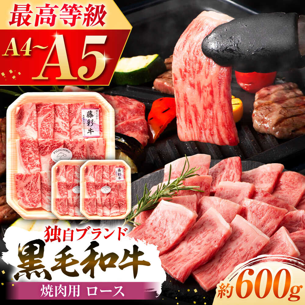 【ふるさと納税】フジチク 藤彩牛 ロース 焼肉用 約600g 牛肉 黒毛和牛 国産 200g 600g 牛 肉 焼き肉 やきにく ろーす 部位 熊本 菊陽 うし ぎゅう ぎゅうにく【株式会社フジチク】[BHAD117]