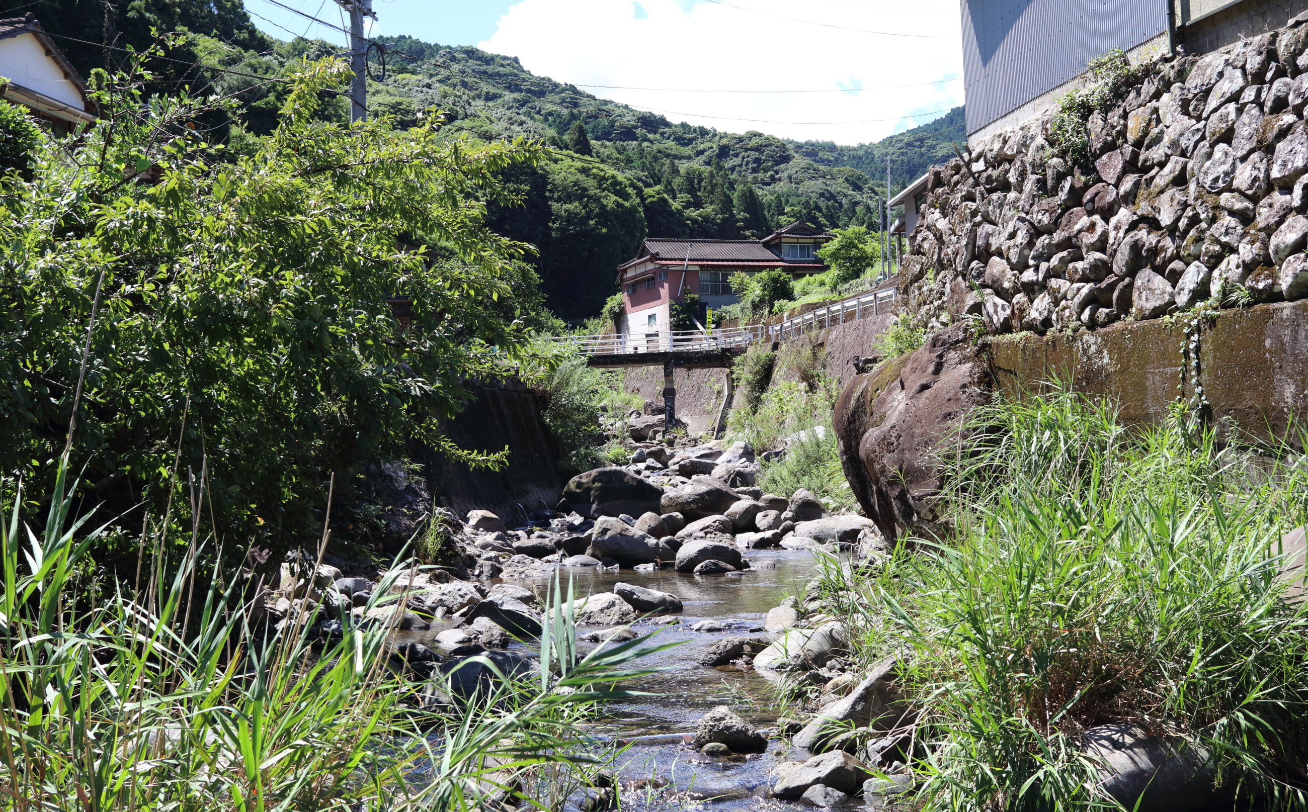 清冽な早ノ瀬川の流れ。