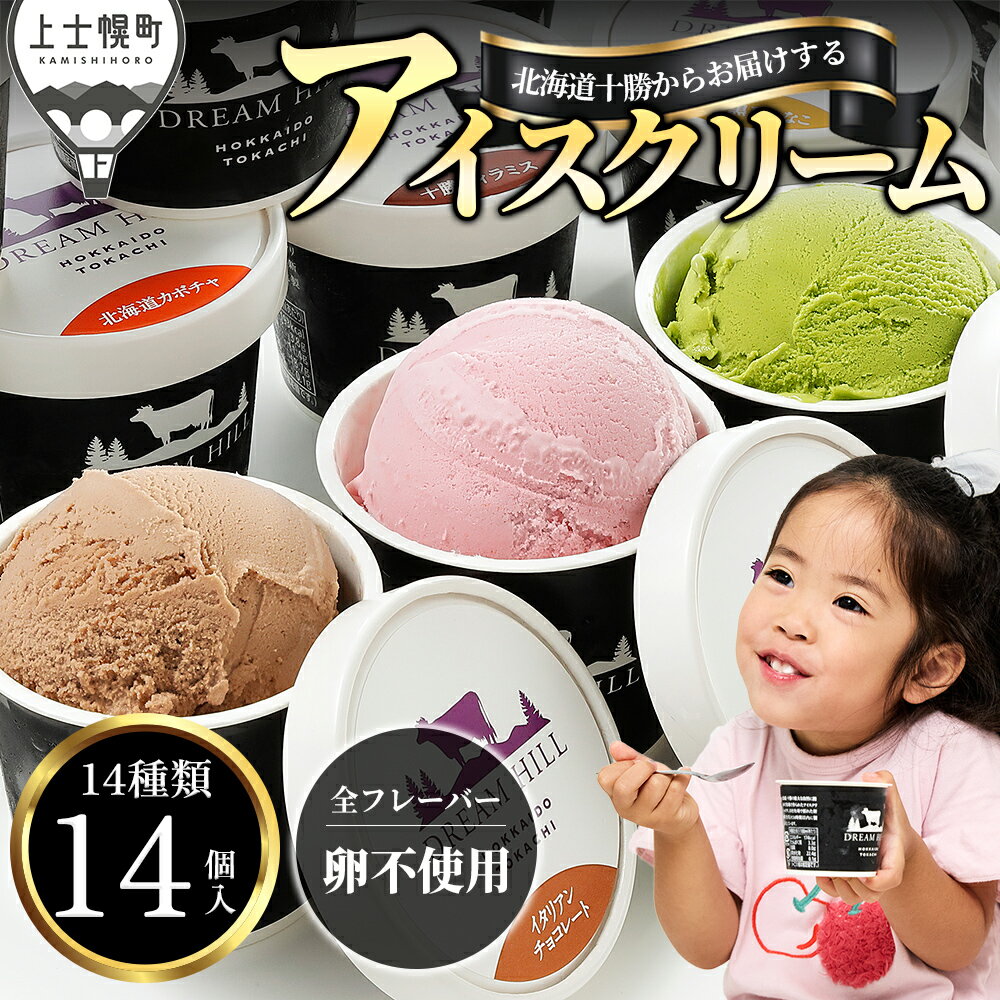 【ふるさと納税】ドリームドルチェ よくばり アイスクリーム セット 100ml×14個（14種）高評価★5.0 A2ミルク製 卵不使用 北海道 スイーツ アイス ご当地アイス 詰め合わせ ギフト 贈答用 冷凍
